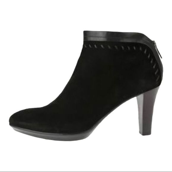 #139 AQUATALIA RILEY charcoal heeled ankle boots - Picture 1 of 9